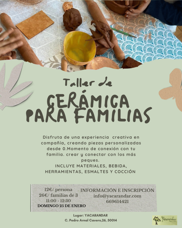 Taller de cerámica para familias 25/01