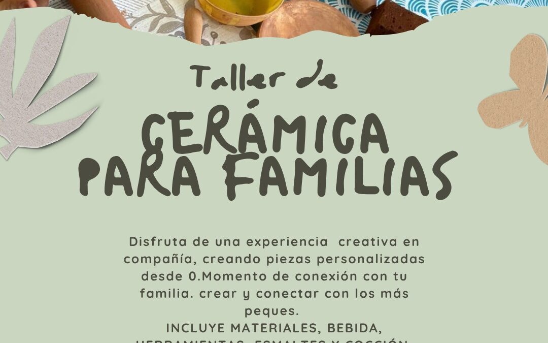 Taller de cerámica para familias 23/11