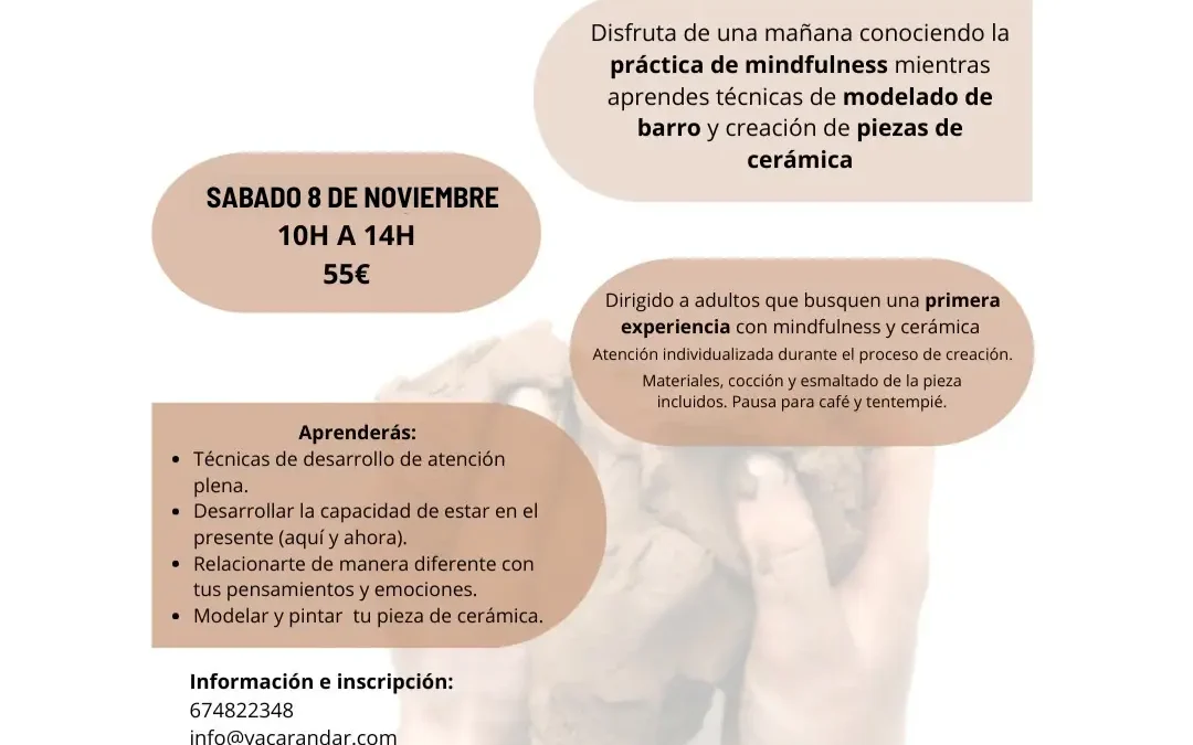 Taller teórico-práctico Mindfulness y cerámica