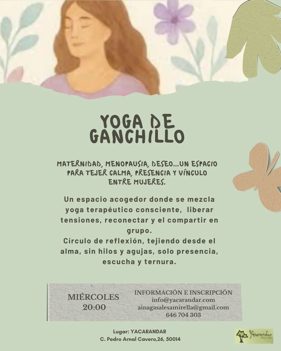 Yoga de ganchillo cartel