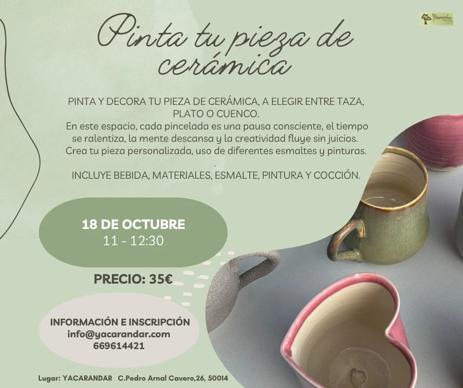 Pinta tu pieza de cerámica Oct 26